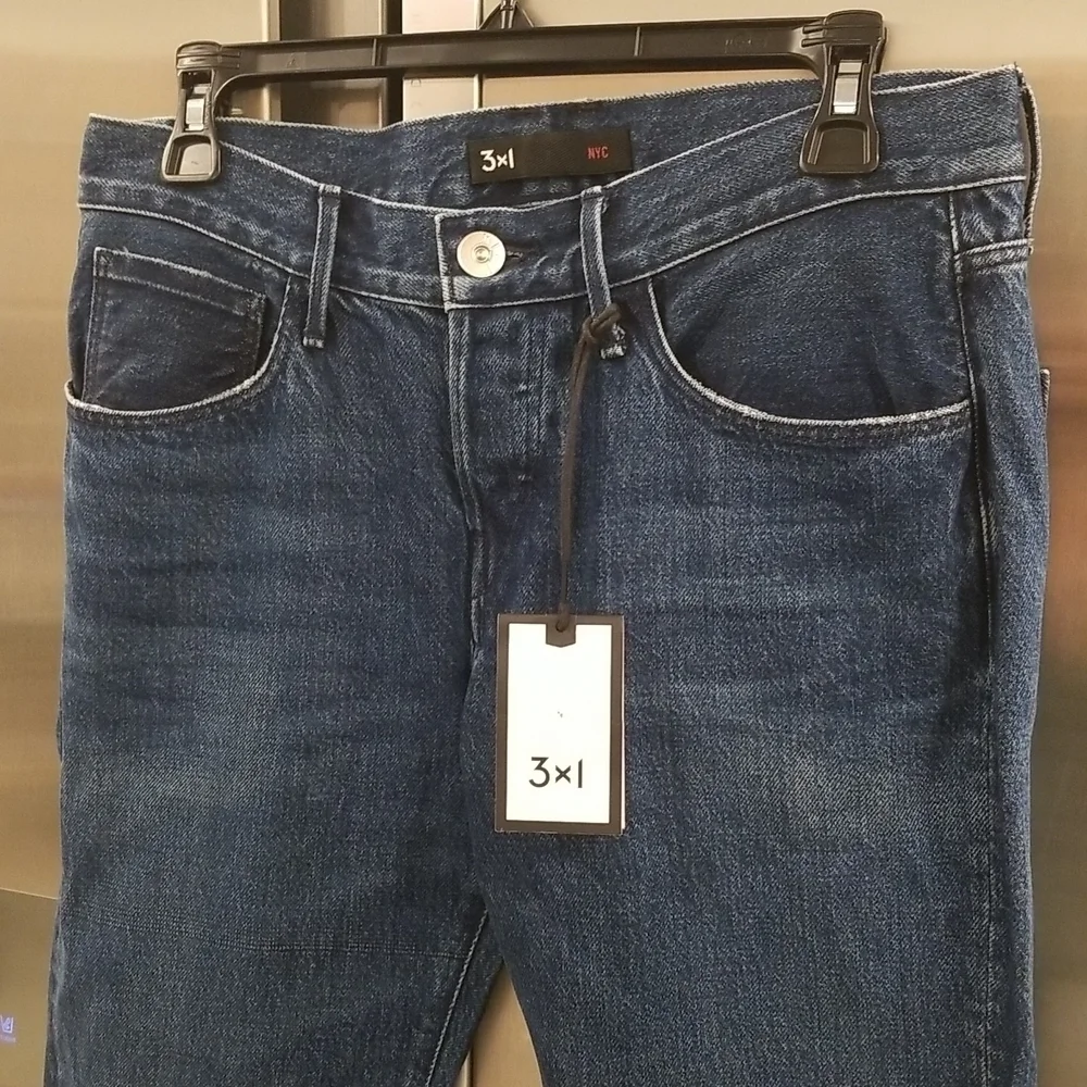 💕3x1💕 Straight Crop Fringe Jean Button Fly High Waisted Cropped ~ Lima 27 NWT